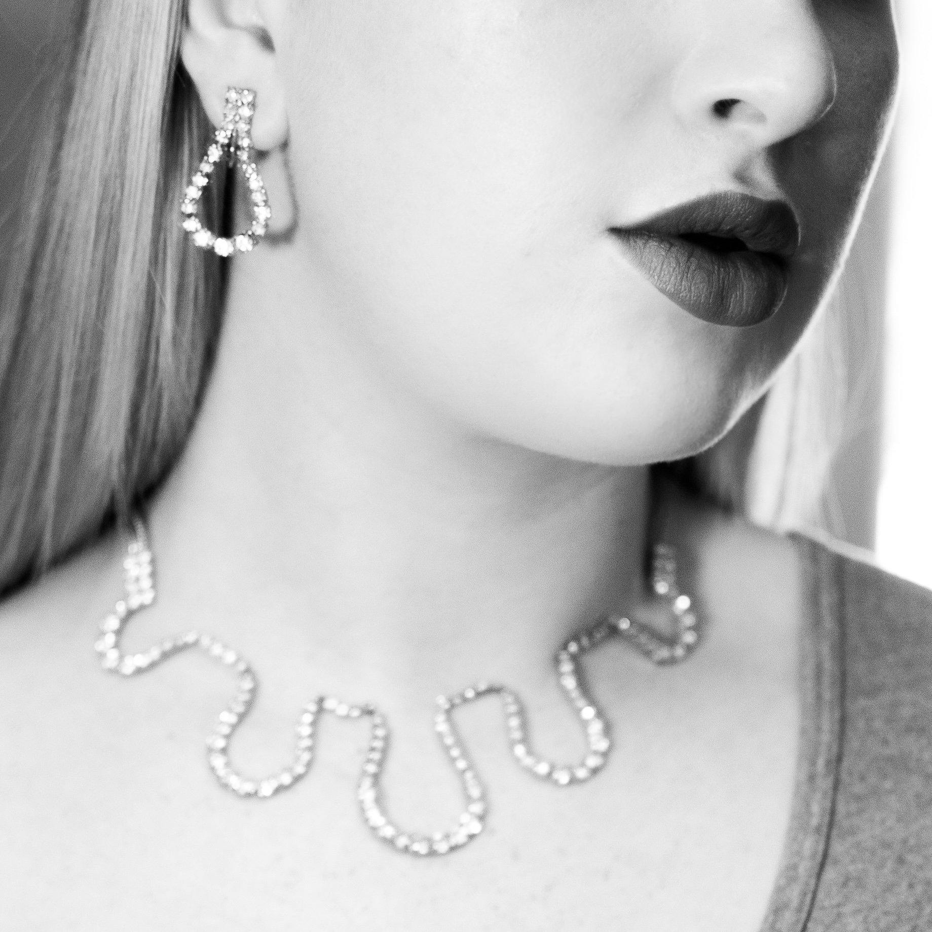 Vintage Hobe Earrings, Clear Crystal Rhinestones, Gold Tone Earrings, Dangle Loops, Clip with Screw Back by Hobe - Vintage Meet Modern Vintage Jewelry - Chicago, Illinois - #oldhollywoodglamour #vintagemeetmodern #designervintage #jewelrybox #antiquejewelry #vintagejewelry