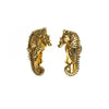 Vintage Gold Seahorse Earrings, Clip On by 1980s - Vintage Meet Modern Vintage Jewelry - Chicago, Illinois - #oldhollywoodglamour #vintagemeetmodern #designervintage #jewelrybox #antiquejewelry #vintagejewelry