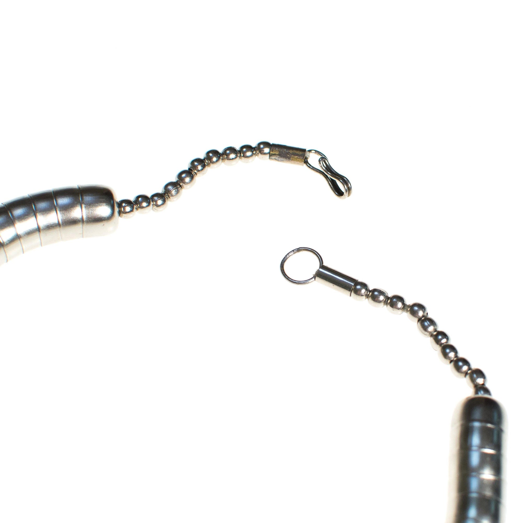 Vintage Chunky Bohemian Chic Silver Barrel Bead Necklace by 1970s - Vintage Meet Modern Vintage Jewelry - Chicago, Illinois - #oldhollywoodglamour #vintagemeetmodern #designervintage #jewelrybox #antiquejewelry #vintagejewelry