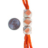 Vintage Orange Beaded Necklace, Multi-strand, Orange Lucite Beads, Geometric Beads by Artisan - Vintage Meet Modern Vintage Jewelry - Chicago, Illinois - #oldhollywoodglamour #vintagemeetmodern #designervintage #jewelrybox #antiquejewelry #vintagejewelry