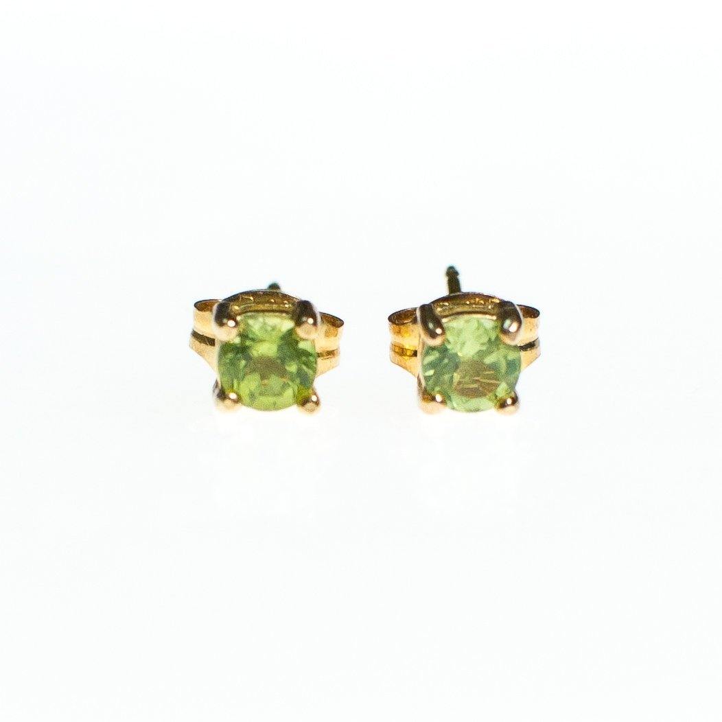 Vintage Lemon Citrine 18kt Gold Over Sterling Silver Stud Earrings by Lemon Citrine - Vintage Meet Modern Vintage Jewelry - Chicago, Illinois - #oldhollywoodglamour #vintagemeetmodern #designervintage #jewelrybox #antiquejewelry #vintagejewelry