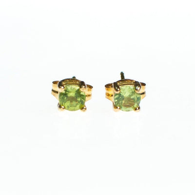 Vintage Lemon Citrine 18kt Gold Over Sterling Silver Stud Earrings by Lemon Citrine - Vintage Meet Modern Vintage Jewelry - Chicago, Illinois - #oldhollywoodglamour #vintagemeetmodern #designervintage #jewelrybox #antiquejewelry #vintagejewelry
