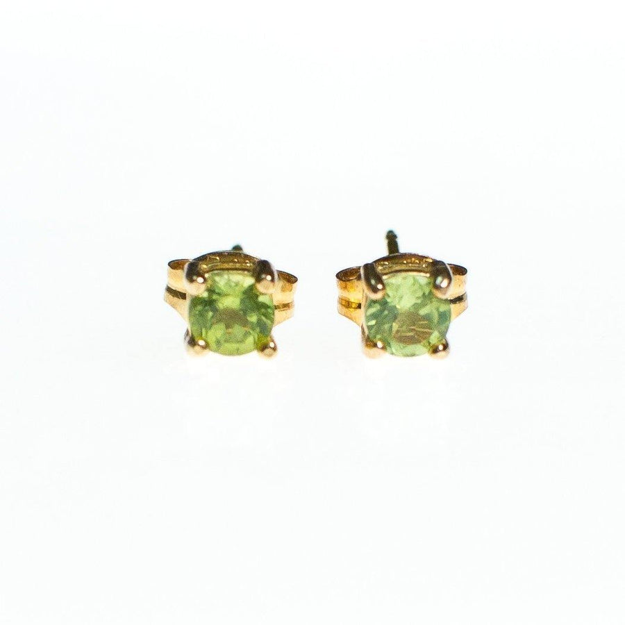 Vintage Lemon Citrine 18kt Gold Over Sterling Silver Stud Earrings by Lemon Citrine - Vintage Meet Modern Vintage Jewelry - Chicago, Illinois - #oldhollywoodglamour #vintagemeetmodern #designervintage #jewelrybox #antiquejewelry #vintagejewelry