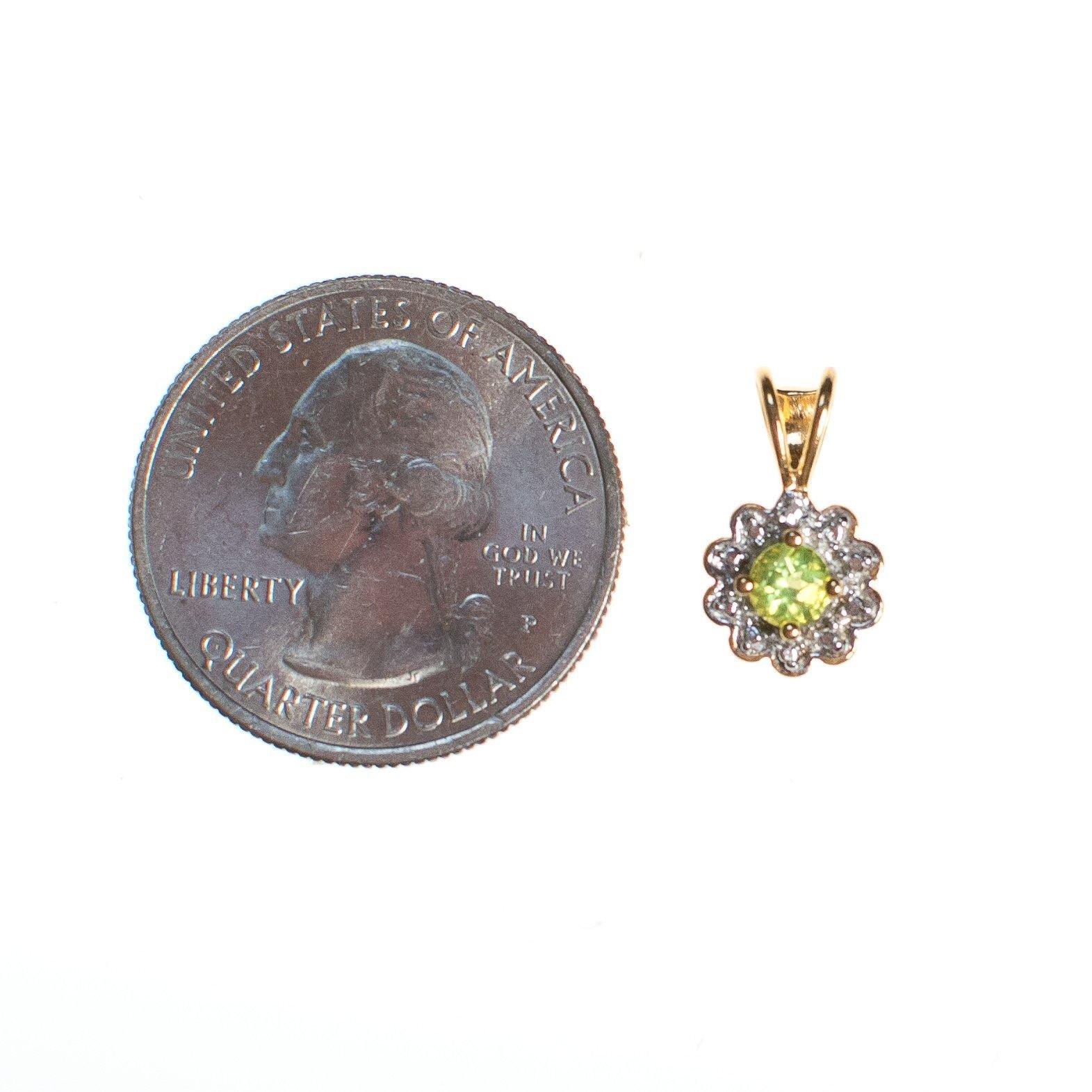 Vintage Lemon Citrine and White Topaz Petite Pendant 18kt Gold Over Sterling Silver Necklace by 1990s - Vintage Meet Modern Vintage Jewelry - Chicago, Illinois - #oldhollywoodglamour #vintagemeetmodern #designervintage #jewelrybox #antiquejewelry #vintagejewelry