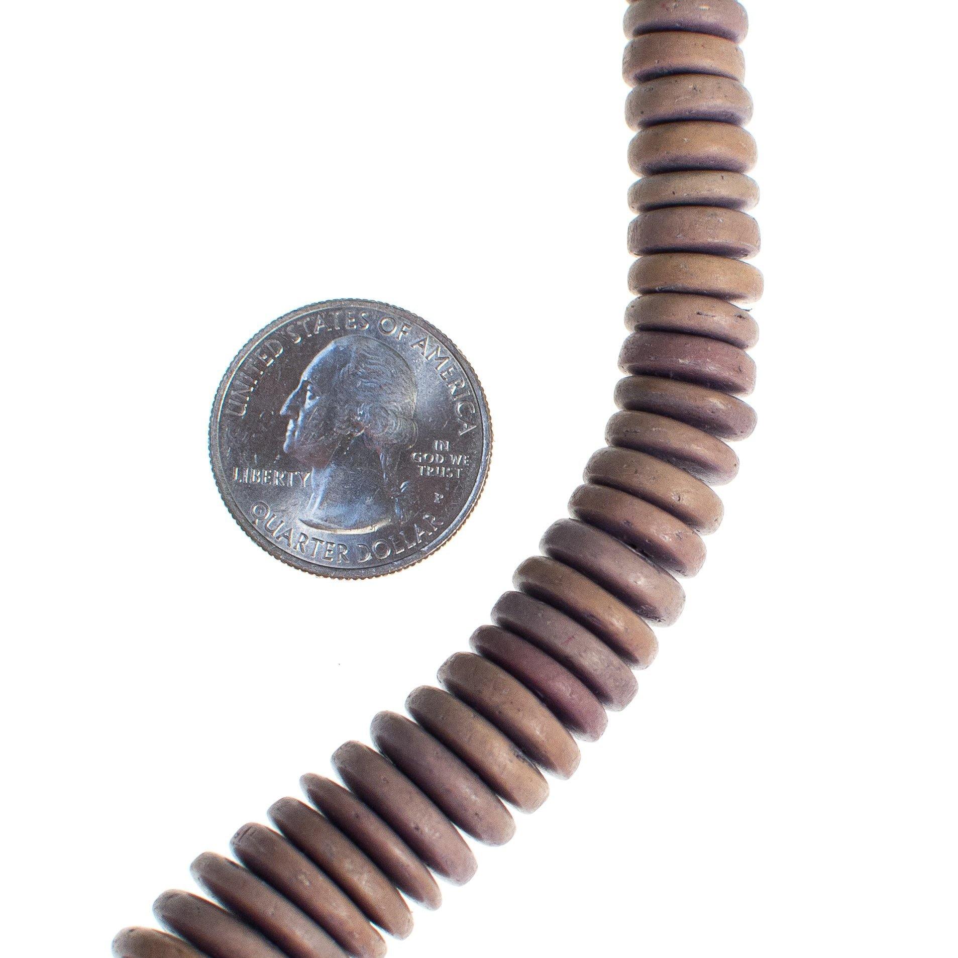 Vintage Chunky Lavender Dyed Wood Disc Beads Graduated Necklace by Artisan - Vintage Meet Modern Vintage Jewelry - Chicago, Illinois - #oldhollywoodglamour #vintagemeetmodern #designervintage #jewelrybox #antiquejewelry #vintagejewelry