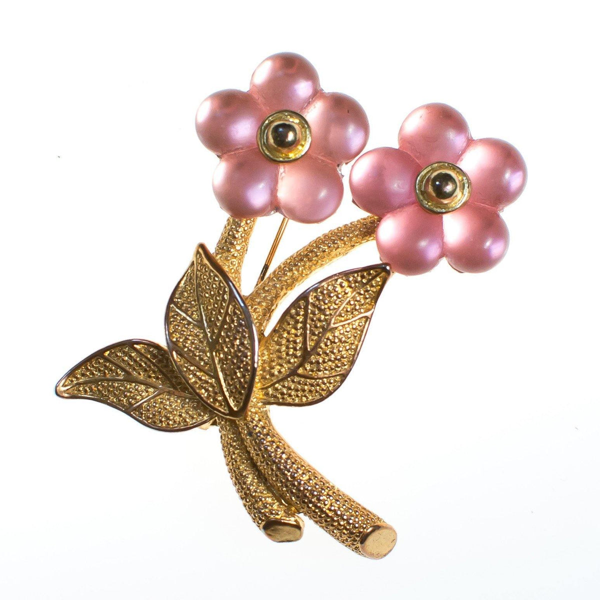 Vintage 1960s Blush Pink Lucite Flower Brooch