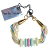 Vintage Diane Von Furstenberg Silk Cord Bracelet with Pastel Color Beads by Diane Von Furstenberg - Vintage Meet Modern Vintage Jewelry - Chicago, Illinois - #oldhollywoodglamour #vintagemeetmodern #designervintage #jewelrybox #antiquejewelry #vintagejewelry