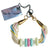 Vintage Diane Von Furstenberg Silk Cord Bracelet with Pastel Color Beads