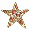 Vintage Gold Tone Star Brooch, Coral Pink Speckled Cabochons, Faux Pearls, Clear Rhinestones, Brooches and Pins by 1960s - Vintage Meet Modern Vintage Jewelry - Chicago, Illinois - #oldhollywoodglamour #vintagemeetmodern #designervintage #jewelrybox #antiquejewelry #vintagejewelry