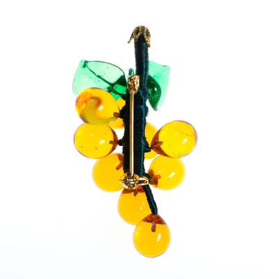 Vintage Blown Amber Glass Grape Brooch by 1950s - Vintage Meet Modern Vintage Jewelry - Chicago, Illinois - #oldhollywoodglamour #vintagemeetmodern #designervintage #jewelrybox #antiquejewelry #vintagejewelry