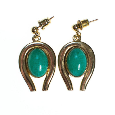 Vintage Jade Green Peking Glass Style Dangling Drop Earrings by 1970s - Vintage Meet Modern Vintage Jewelry - Chicago, Illinois - #oldhollywoodglamour #vintagemeetmodern #designervintage #jewelrybox #antiquejewelry #vintagejewelry