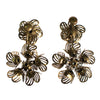 Vintage Gilt Caged Petal Flower Statement Earrings with Amber Crystal Centers by 1950s - Vintage Meet Modern Vintage Jewelry - Chicago, Illinois - #oldhollywoodglamour #vintagemeetmodern #designervintage #jewelrybox #antiquejewelry #vintagejewelry