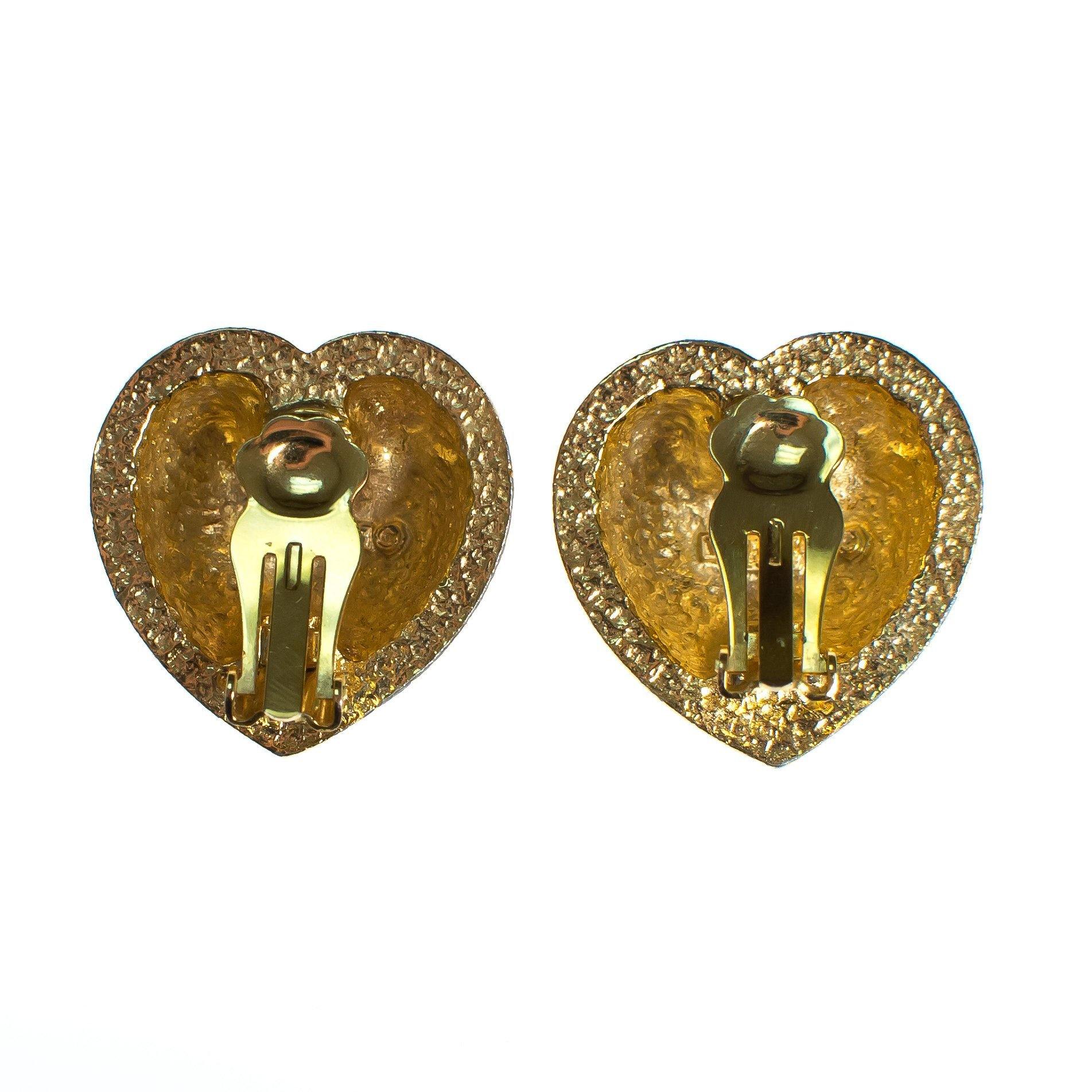 Vintage Victoria's Secret Red Puffy Heart and Rhinestone Clip Statement Earrings by Victoria's Secret - Vintage Meet Modern Vintage Jewelry - Chicago, Illinois - #oldhollywoodglamour #vintagemeetmodern #designervintage #jewelrybox #antiquejewelry #vintagejewelry