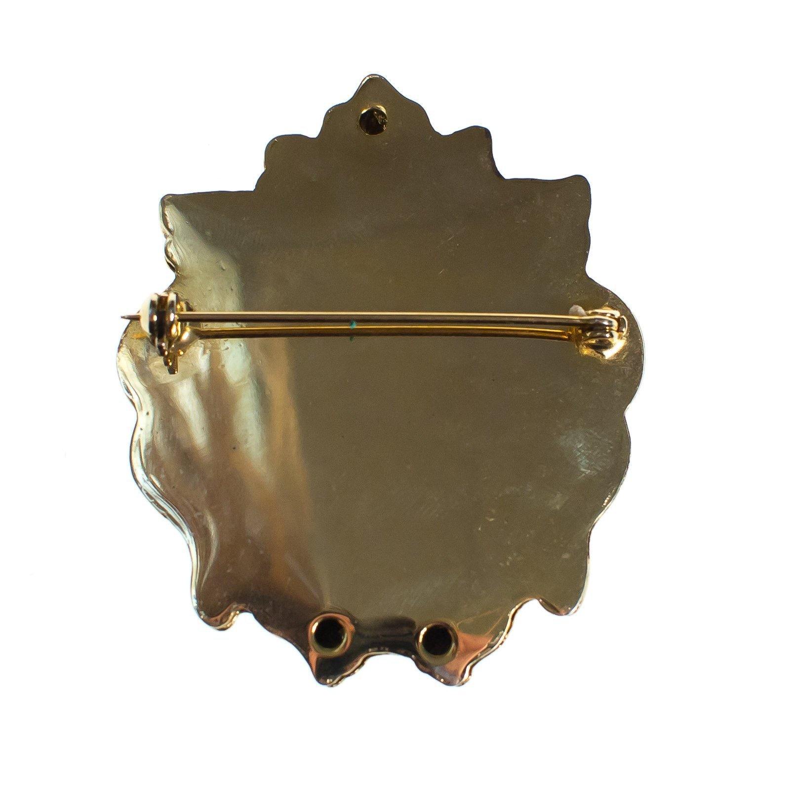 Vintage Gold Roaring Lions Head Brooch Pin by 1960s - Vintage Meet Modern Vintage Jewelry - Chicago, Illinois - #oldhollywoodglamour #vintagemeetmodern #designervintage #jewelrybox #antiquejewelry #vintagejewelry