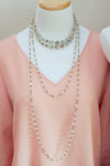 Vintage Art Deco Cut Crystal and Silver Sautoir Flapper Length Necklace by Art Deco - Vintage Meet Modern Vintage Jewelry - Chicago, Illinois - #oldhollywoodglamour #vintagemeetmodern #designervintage #jewelrybox #antiquejewelry #vintagejewelry