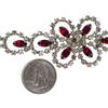 Vintage Art Deco Style Ruby Red Crystal and Diamante Rhinestone Bracelet by Art Deco - Vintage Meet Modern Vintage Jewelry - Chicago, Illinois - #oldhollywoodglamour #vintagemeetmodern #designervintage #jewelrybox #antiquejewelry #vintagejewelry