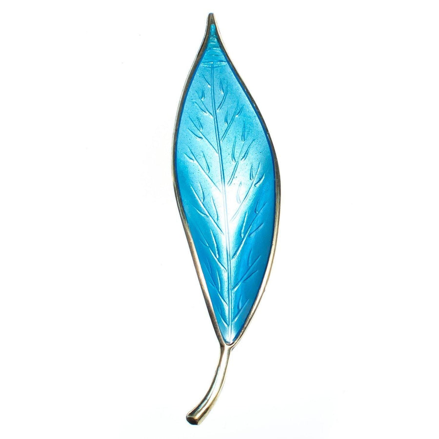 Vintage David Andersen Norway Sterling Willy Winnaess Silver Blue Leaf Brooch by David Andersen - Vintage Meet Modern Vintage Jewelry - Chicago, Illinois - #oldhollywoodglamour #vintagemeetmodern #designervintage #jewelrybox #antiquejewelry #vintagejewelry