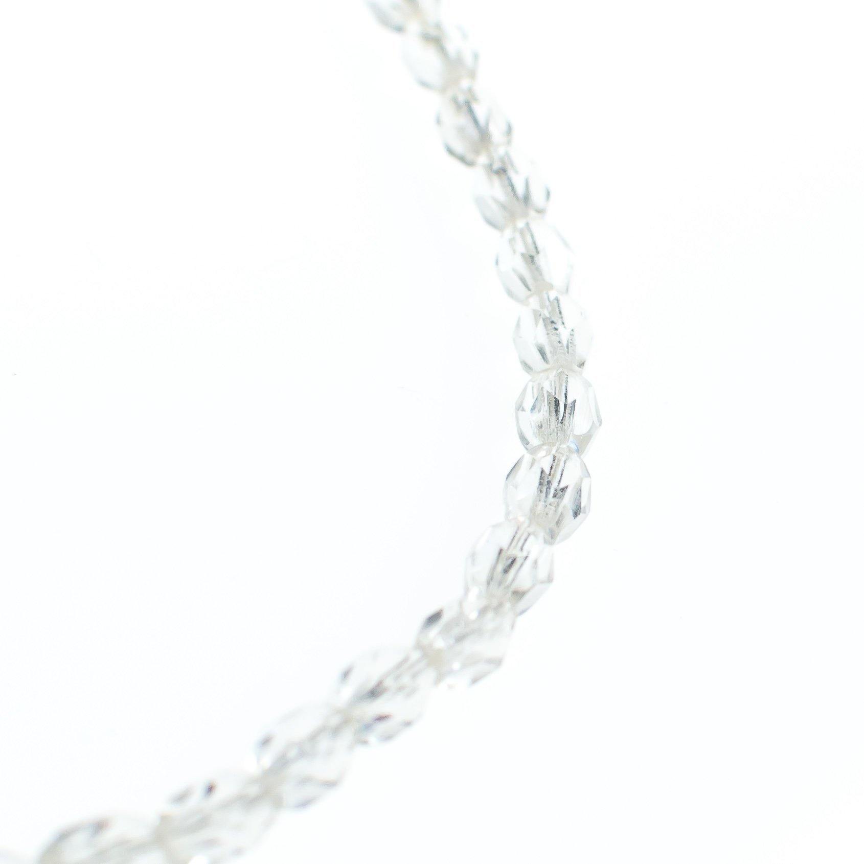 Vintage Art Deco Era Faceted Cut Crystal Beaded Single Strand Necklace by Art Deco - Vintage Meet Modern Vintage Jewelry - Chicago, Illinois - #oldhollywoodglamour #vintagemeetmodern #designervintage #jewelrybox #antiquejewelry #vintagejewelry