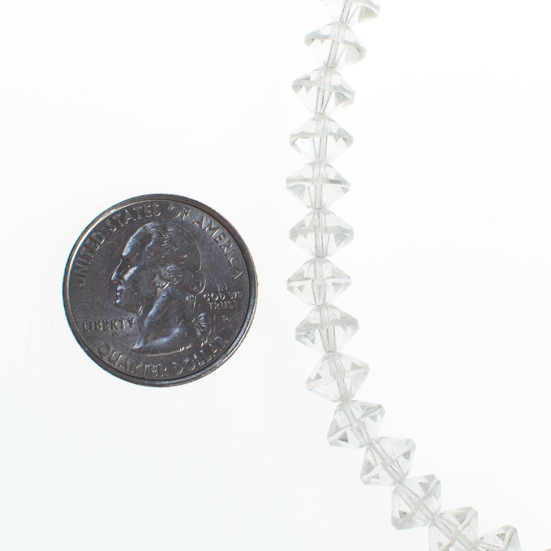 Vintage Art Deco Era Clear Cut Crystal Beaded Single Strand Necklace by Art Deco - Vintage Meet Modern Vintage Jewelry - Chicago, Illinois - #oldhollywoodglamour #vintagemeetmodern #designervintage #jewelrybox #antiquejewelry #vintagejewelry