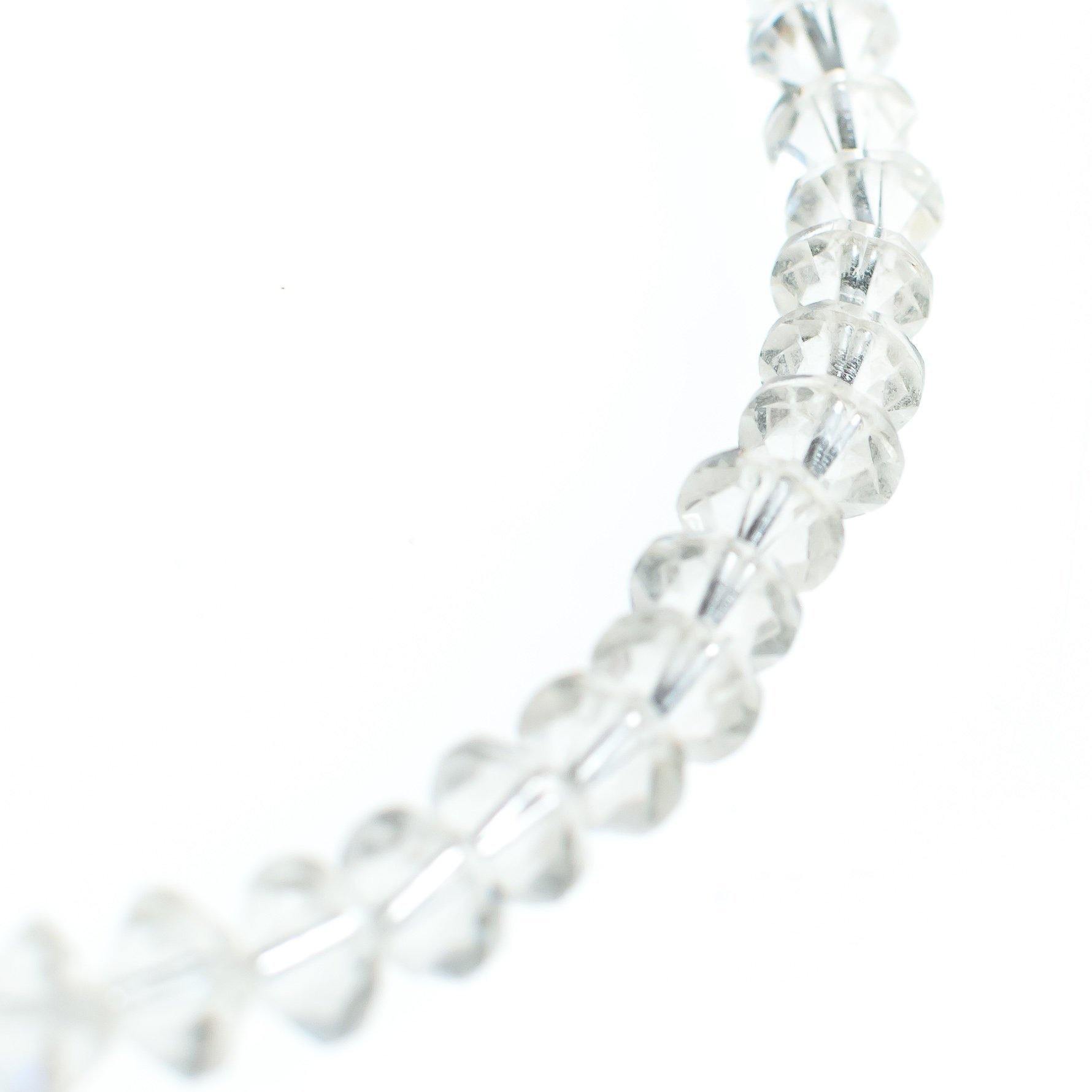 Vintage Art Deco Era Clear Cut Crystal Beaded Single Strand Necklace by Art Deco - Vintage Meet Modern Vintage Jewelry - Chicago, Illinois - #oldhollywoodglamour #vintagemeetmodern #designervintage #jewelrybox #antiquejewelry #vintagejewelry