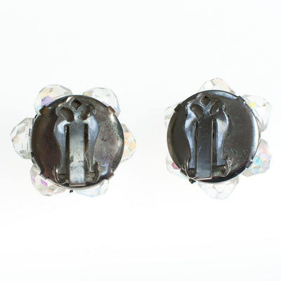 Vintage Aurora Borealis Rhinestone Cluster Clip On Earrings by Aurora Borealis - Vintage Meet Modern Vintage Jewelry - Chicago, Illinois - #oldhollywoodglamour #vintagemeetmodern #designervintage #jewelrybox #antiquejewelry #vintagejewelry