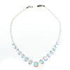 Vintage Mid Century Modern 1950s Glam Floating Emerald Cut Aurora Borealis Crystal Beaded Necklace by 1950s - Vintage Meet Modern Vintage Jewelry - Chicago, Illinois - #oldhollywoodglamour #vintagemeetmodern #designervintage #jewelrybox #antiquejewelry #vintagejewelry