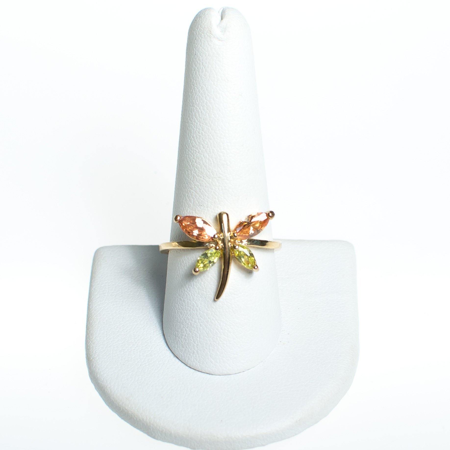 Vintage Citrine and Peridot Semiprecious Gemstone Cocktail Statement Ring Size 10 by Gemstone - Vintage Meet Modern Vintage Jewelry - Chicago, Illinois - #oldhollywoodglamour #vintagemeetmodern #designervintage #jewelrybox #antiquejewelry #vintagejewelry