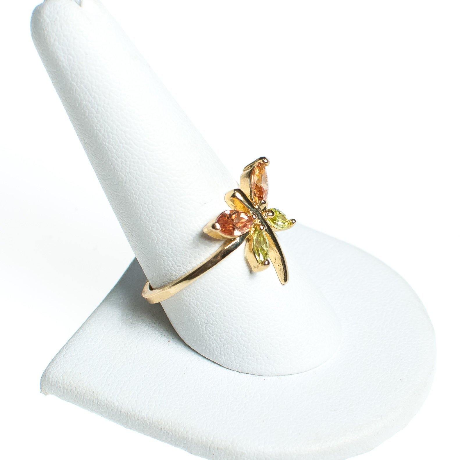 Vintage Citrine and Peridot Semiprecious Gemstone Cocktail Statement Ring Size 10 by Gemstone - Vintage Meet Modern Vintage Jewelry - Chicago, Illinois - #oldhollywoodglamour #vintagemeetmodern #designervintage #jewelrybox #antiquejewelry #vintagejewelry