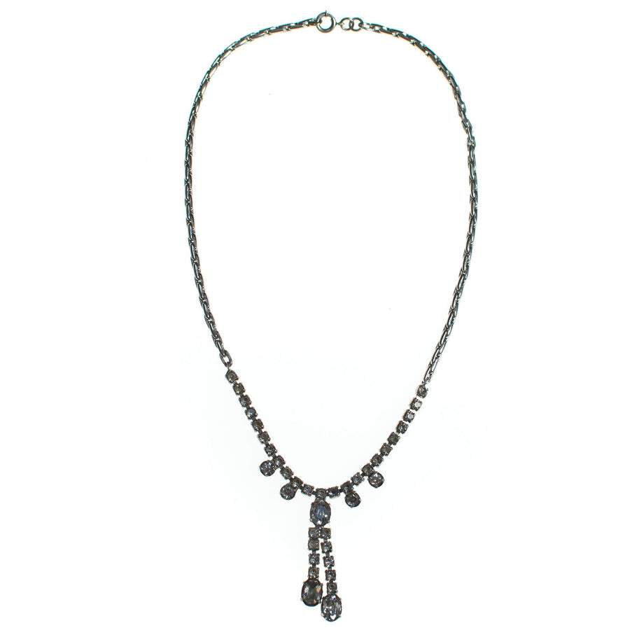 Vintage Art Deco Rhinestone Necklace by Art Deco - Vintage Meet Modern Vintage Jewelry - Chicago, Illinois - #oldhollywoodglamour #vintagemeetmodern #designervintage #jewelrybox #antiquejewelry #vintagejewelry