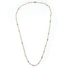 Vintage Petite Pink Blue Green Bezel Set Crystal Necklace with Genuine Freshwater Cultured Rice Pearls by 1980s - Vintage Meet Modern Vintage Jewelry - Chicago, Illinois - #oldhollywoodglamour #vintagemeetmodern #designervintage #jewelrybox #antiquejewelry #vintagejewelry