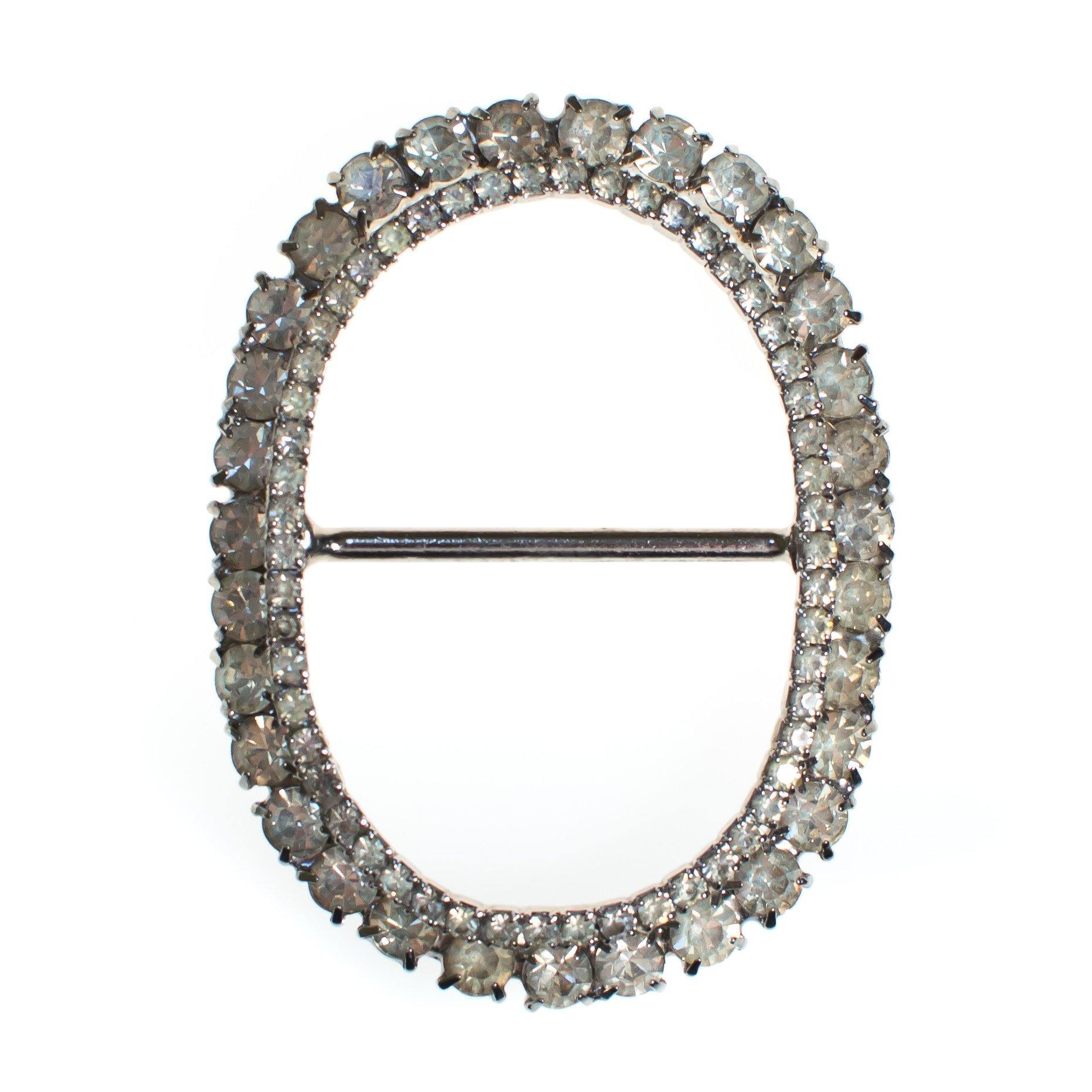 Vintage Rhinestone Sash Belt Buckle Set in Silver Tone by Art Deco - Vintage Meet Modern Vintage Jewelry - Chicago, Illinois - #oldhollywoodglamour #vintagemeetmodern #designervintage #jewelrybox #antiquejewelry #vintagejewelry