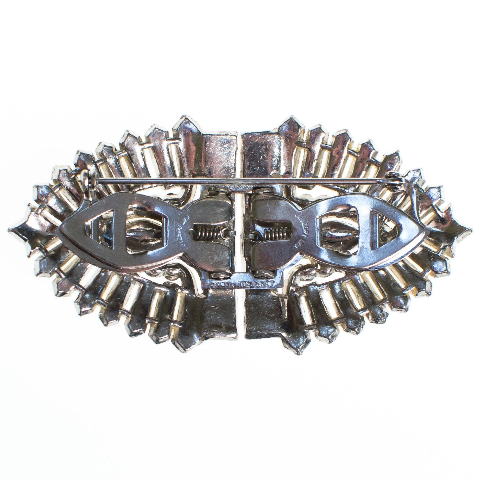 Vintage 1920s Art Deco Rhinestone Duette Brooch Dress Clips by 1920s - Vintage Meet Modern Vintage Jewelry - Chicago, Illinois - #oldhollywoodglamour #vintagemeetmodern #designervintage #jewelrybox #antiquejewelry #vintagejewelry