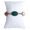 Vintage Semi Precious Gemstone Scarab Bracelet Quartz, Onyx, Jade, Rose Quartz by 1960s - Vintage Meet Modern Vintage Jewelry - Chicago, Illinois - #oldhollywoodglamour #vintagemeetmodern #designervintage #jewelrybox #antiquejewelry #vintagejewelry