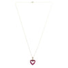 Vintage Channel Set Ruby Heart Pendant Necklace set 10kt Gold by Ruby - Vintage Meet Modern Vintage Jewelry - Chicago, Illinois - #oldhollywoodglamour #vintagemeetmodern #designervintage #jewelrybox #antiquejewelry #vintagejewelry