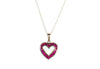 Vintage Channel Set Ruby Heart Pendant Necklace set 10kt Gold by Ruby - Vintage Meet Modern Vintage Jewelry - Chicago, Illinois - #oldhollywoodglamour #vintagemeetmodern #designervintage #jewelrybox #antiquejewelry #vintagejewelry