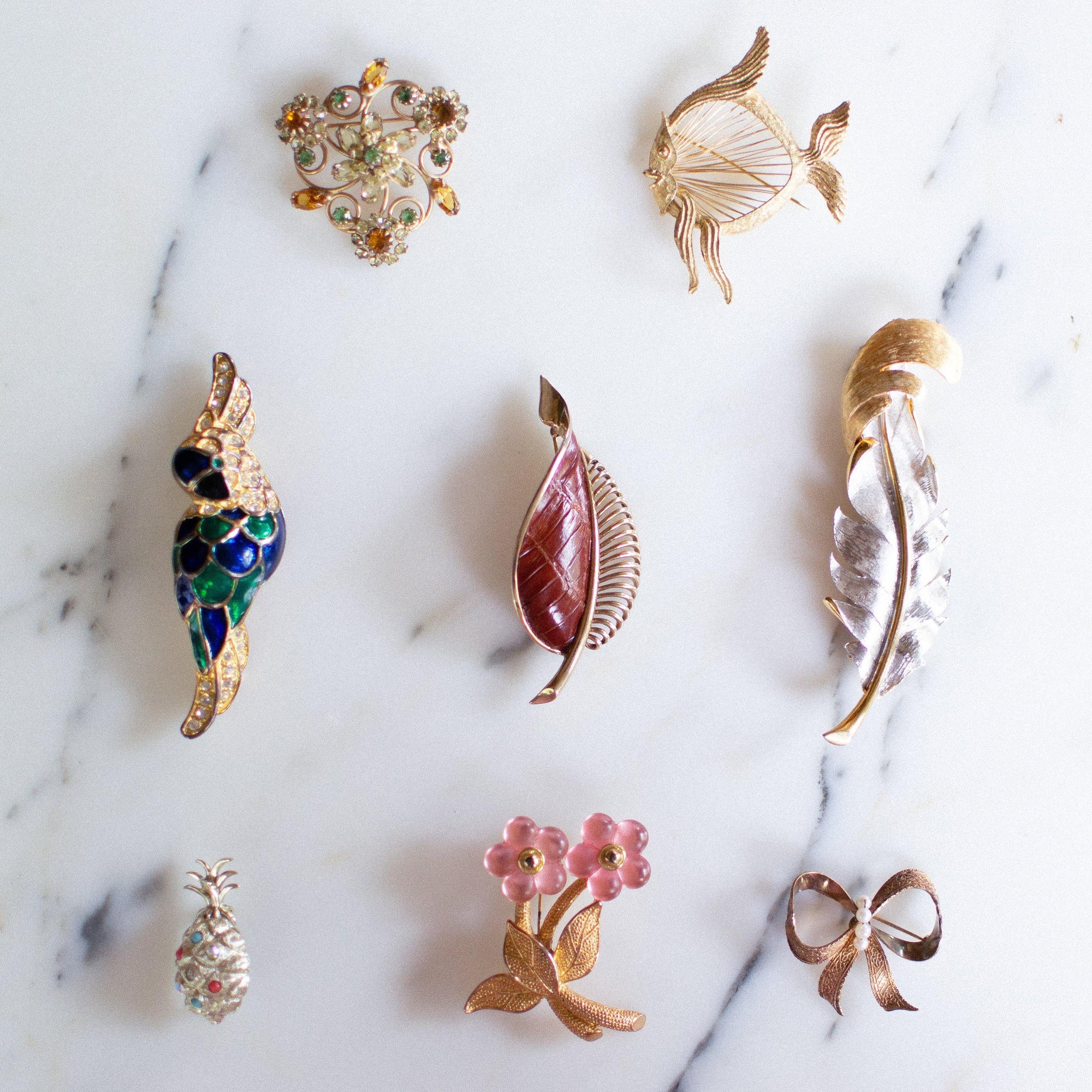 Vintage 1960s Blush Pink Lucite Flower Brooch by 1960s - Vintage Meet Modern Vintage Jewelry - Chicago, Illinois - #oldhollywoodglamour #vintagemeetmodern #designervintage #jewelrybox #antiquejewelry #vintagejewelry