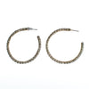 Vintage Rhinestone Hoop Earrings Pierced by 1980s - Vintage Meet Modern Vintage Jewelry - Chicago, Illinois - #oldhollywoodglamour #vintagemeetmodern #designervintage #jewelrybox #antiquejewelry #vintagejewelry