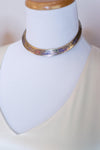 Vintage Made in Indian Colorful Enamel and Embossed Brass Collar Choker Necklace by 1970s - Vintage Meet Modern Vintage Jewelry - Chicago, Illinois - #oldhollywoodglamour #vintagemeetmodern #designervintage #jewelrybox #antiquejewelry #vintagejewelry