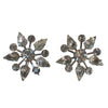 Vintage Art Deco Diamante Crystal Rhinestone Snowflake Earrings, Silver Tone, Screw Back by Art Deco - Vintage Meet Modern Vintage Jewelry - Chicago, Illinois - #oldhollywoodglamour #vintagemeetmodern #designervintage #jewelrybox #antiquejewelry #vintagejewelry