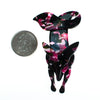 Vintage Pink Black and White Marbled Acrylic Lucite Fox Brooch by 1980s - Vintage Meet Modern Vintage Jewelry - Chicago, Illinois - #oldhollywoodglamour #vintagemeetmodern #designervintage #jewelrybox #antiquejewelry #vintagejewelry