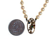 Vintage Faux Pearl Necklace with Sterling Silver Floral Pendant with Garnet, Lapis, and Green Tourmaline by Pearls - Vintage Meet Modern Vintage Jewelry - Chicago, Illinois - #oldhollywoodglamour #vintagemeetmodern #designervintage #jewelrybox #antiquejewelry #vintagejewelry