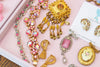 Vintage Juliana Pink Rhinestone Bracelet, Gold Tone Bracelet, Fold Over Box Clasp, Safety Clasp by Juliana - Vintage Meet Modern Vintage Jewelry - Chicago, Illinois - #oldhollywoodglamour #vintagemeetmodern #designervintage #jewelrybox #antiquejewelry #vintagejewelry