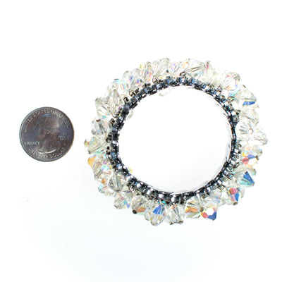 Vintage 1950s Aurora Borealis Crystal Bead Cha Cha Expansion Bracelet by 1950s - Vintage Meet Modern Vintage Jewelry - Chicago, Illinois - #oldhollywoodglamour #vintagemeetmodern #designervintage #jewelrybox #antiquejewelry #vintagejewelry