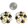Vintage Les Bernard Black and White Lucite Statement Earrings, Clip On by Les Bernard - Vintage Meet Modern Vintage Jewelry - Chicago, Illinois - #oldhollywoodglamour #vintagemeetmodern #designervintage #jewelrybox #antiquejewelry #vintagejewelry