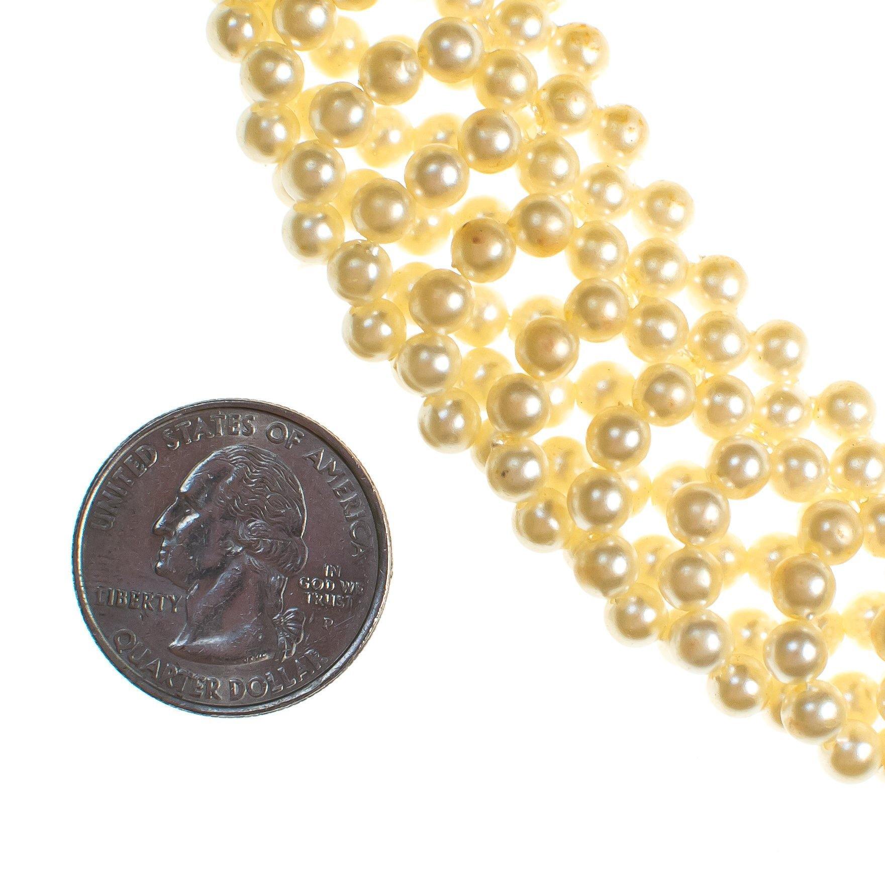 Vintage Looped Pearl Collar Necklace by 1950s - Vintage Meet Modern Vintage Jewelry - Chicago, Illinois - #oldhollywoodglamour #vintagemeetmodern #designervintage #jewelrybox #antiquejewelry #vintagejewelry