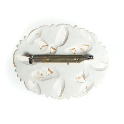 Vintage Ivory Celluloid Brooch, Faux Pearls, Diamante Crystals, Brooches and Pins by Celluloide - Vintage Meet Modern Vintage Jewelry - Chicago, Illinois - #oldhollywoodglamour #vintagemeetmodern #designervintage #jewelrybox #antiquejewelry #vintagejewelry