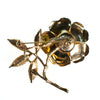 Vintage Sarah Coventry Flower Brooch, Amber Brown Rhinestone Center by Sarah Coventry - Vintage Meet Modern Vintage Jewelry - Chicago, Illinois - #oldhollywoodglamour #vintagemeetmodern #designervintage #jewelrybox #antiquejewelry #vintagejewelry