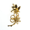 Vintage Flower Brooch, Gold Tone Brooch, Amber, Yellow Citrine, Golden Brown Rhinestones, Rainbow Iridescent Rhinestones, Brooches and Pins by 1950s - Vintage Meet Modern Vintage Jewelry - Chicago, Illinois - #oldhollywoodglamour #vintagemeetmodern #designervintage #jewelrybox #antiquejewelry #vintagejewelry