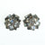 Vintage Diamante Crystal Rhinestone Statement Earrings Silver Tone Setting, Clip-on