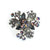 Vintage Black Diamond Smoke Gray Rhinestone Brooch, Diamante and Aurora Borealis Crystals, Brooches and Pins